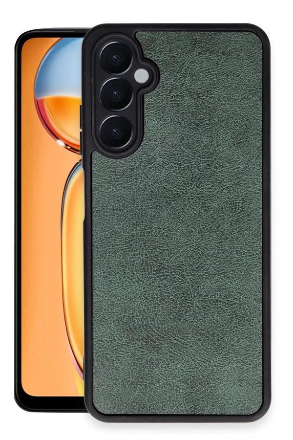 Samsung Galaxy A05S Kılıf Aras Deri Kapak - Koyu Yeşil-(5796) - Image 1