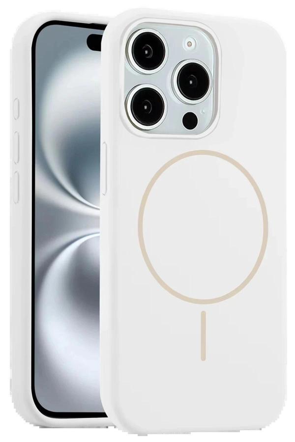 iPhone 15 Pro Max Kılıf Jully Magsafe Kapak - Beyaz-(5796) - Image 1