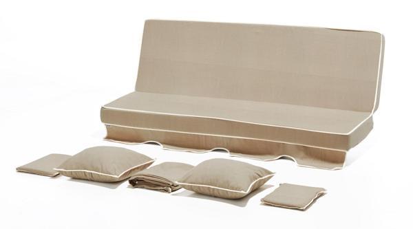 Salıncak Minder Kılıf Takımı 3 Kişilik (SÜNGERSİZ) - Panayır Krem - Image 1