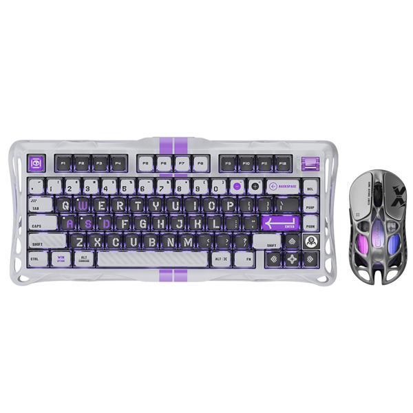GravaStar Mercury V75 Hall Effect, Rapid Trigger 8.000 Hz Kablolu Manyetik Klavye + XPro 32.000 DPI RGB Kablosuz Mouse Oyuncu Seti, Gri	 - Image 1