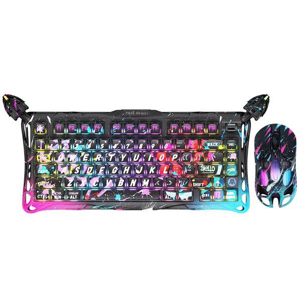 GravaStar Mercury V75 Pro Hall Effect, Rapid Trigger 8.000 Hz Kablolu Manyetik Klavye + XPro 32.000 DPI RGB Kablosuz Mouse Oyuncu Seti, Siyah	 - Image 1