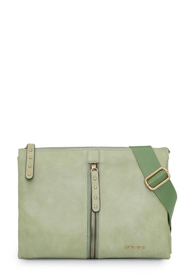 David Jones Kapaklı Fermuar Detaylı Çapraz Askılı Çanta DJ245-2 - Image 1
