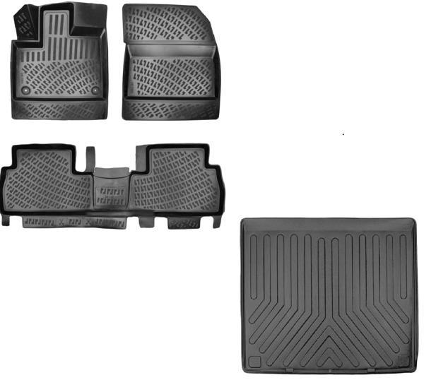 Peugeot Rifter 2019 Sonrası  3D Havuzlu Paspas (Katlanabilir Ön Yolcu Koltuğu)  + Demirsiz Bagaj Havuzu Set - Image 1