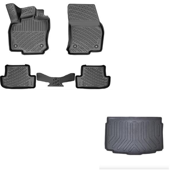 Volkswagen T-Roc 2017 Sonrası Uyumlu 3D Havuzlu Paspas ve ALT Bagaj Havuzu Set - Image 1