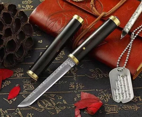 Japon Damascus Tanto Ruyi Jingu Bang  - Image 1