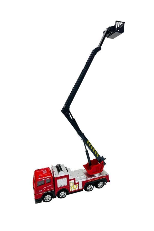 Ailenizin Oyuncakçısı İtfaiye Oyuncak Kırılmaz Plastik Merdivenli Sürtmeli İtfaye 17Cm - Image 1