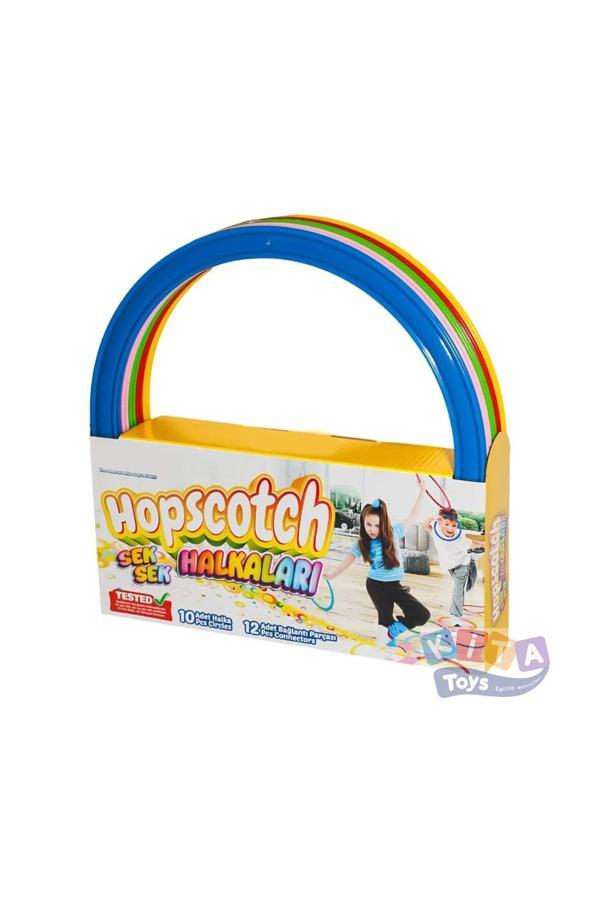 Open Toys Seksek Aktivite Halkaları 10'Lu (Duyusal Eğitim Çemberleri Atlama Seti) - Image 1