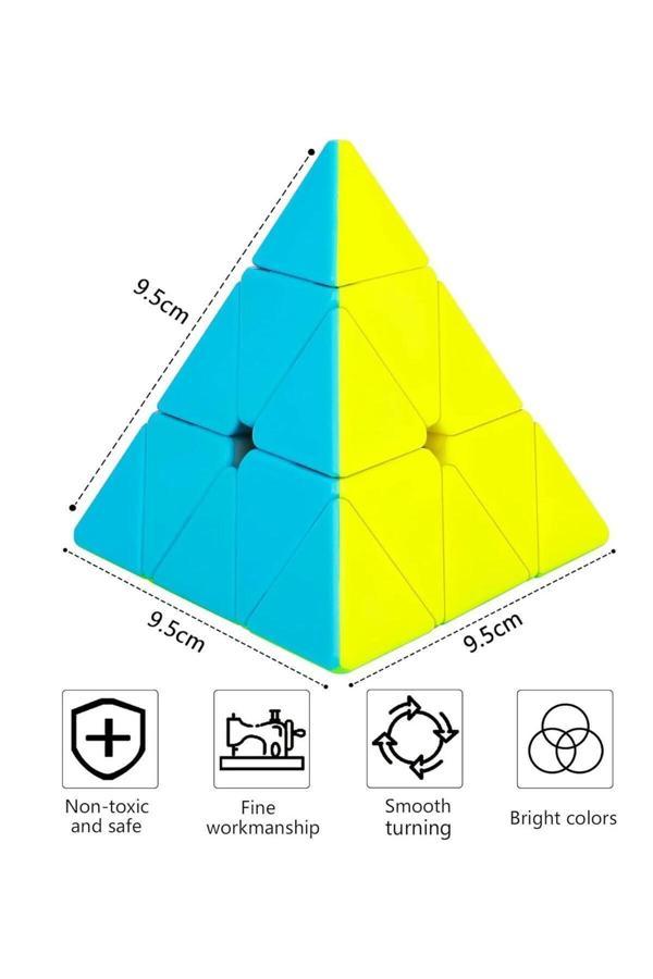 Asya Oyuncak Qy Speed Cube, Pyraminx Profesyonel 3X3 Speed Üçgen Rubik Zeka Küpü -Q1 Ming S2 - Image 1