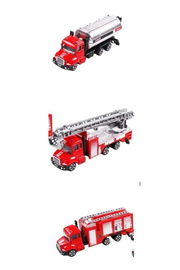 Vardem Oyuncak Oyuncak Metal Model İtfaiye Kamyonları 3 Lü Metal Set - Image 1