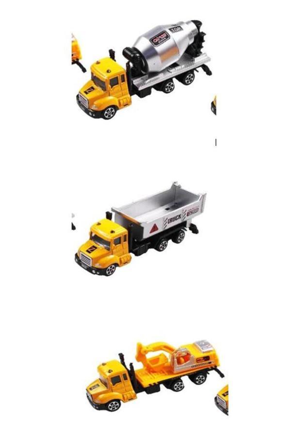 Vardem Oyuncak İnşaat Kamyonları Kazıcı Mikser Kasalı Taşıyıcı 3 Lü Metal Set - Image 1
