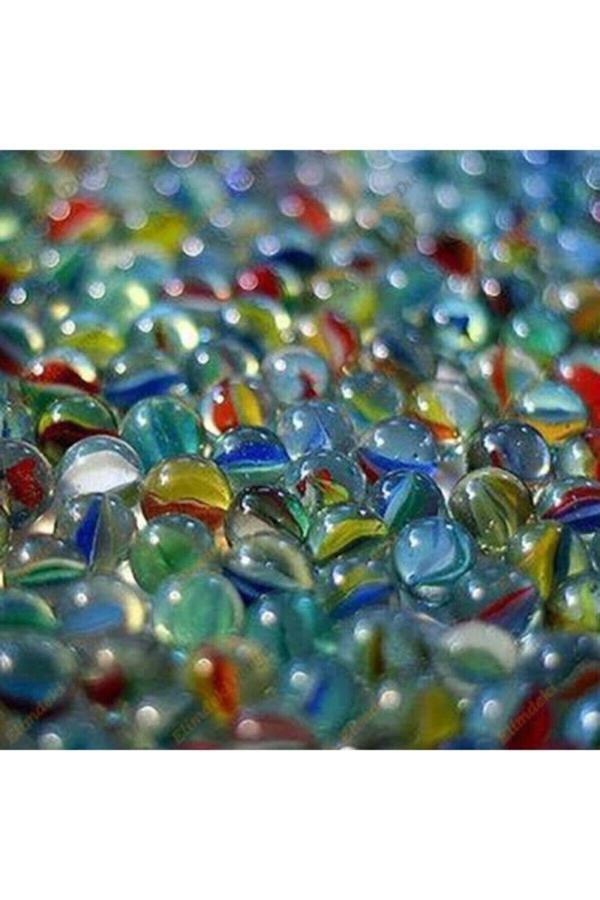 Bba Home Misket Oyuncak 100 Adet Bilye Cam Oyuncak Misket Seti Saf Ve Çeşitli - Image 1