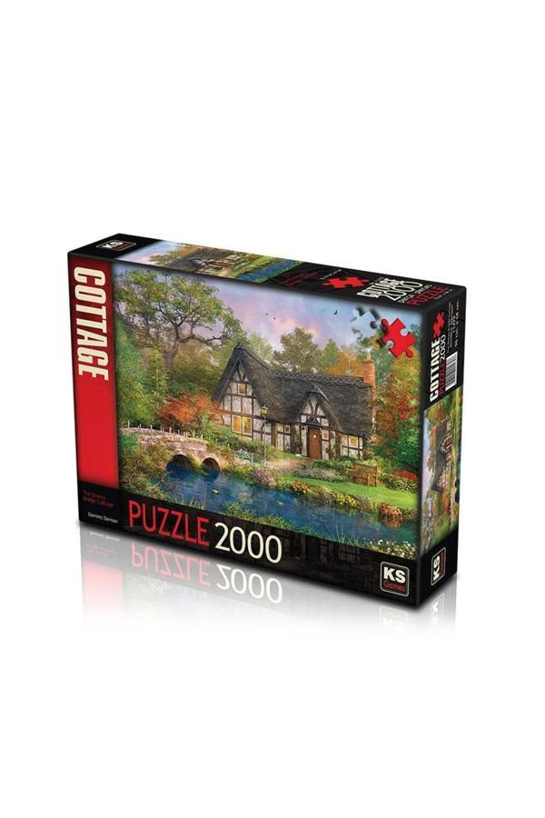 Ks Kır Evi Manzarası Stoney Bridge Cottage Puzzle & Yapboz - 2000 Parça - Image 1