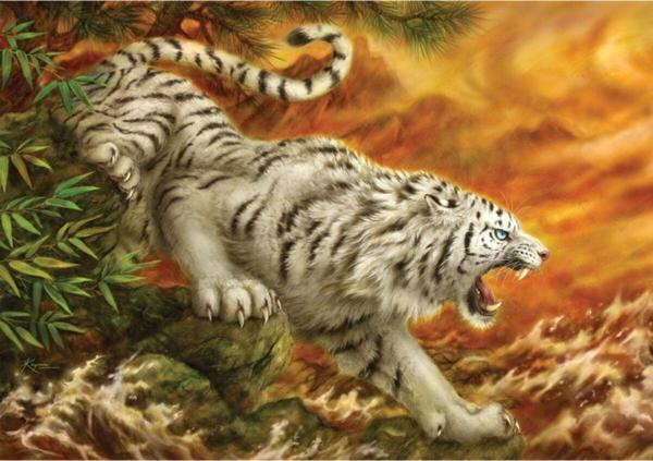 Ks Games Ks Puzzle 1000 Parça White Tiger Beyaz Kaplan - Image 1