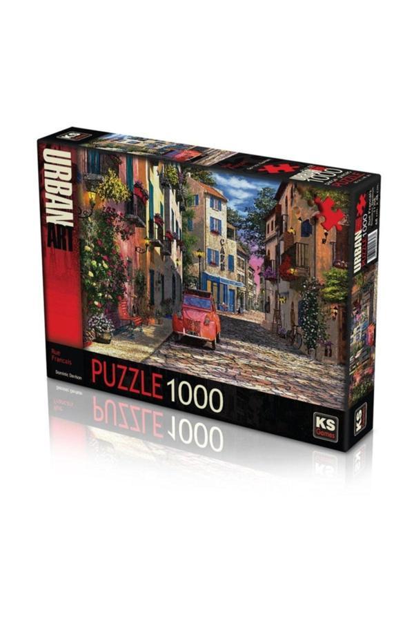 Ks Games 1000 Parça Puzzle Rue Francais Desenli - Image 1