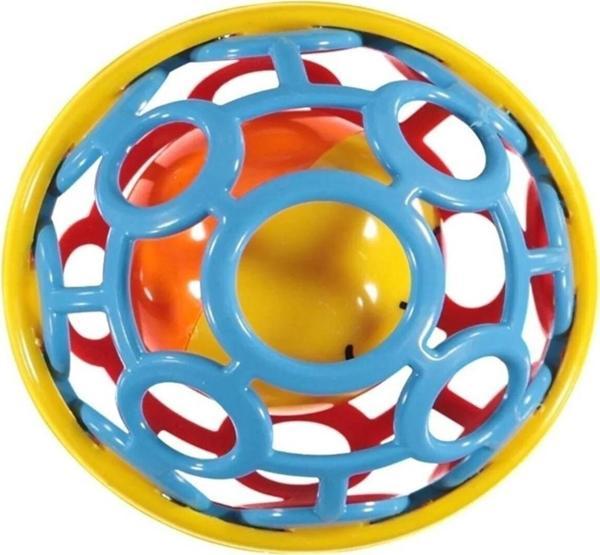 Aksan Bebekler İçin Çıngıraklı Emekleme Topu - Gülen Yüzlü Emekleme Topu Yumuşak Plastik - Image 1