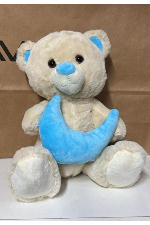 Halley Oyuncak Peluş Sevimli Uyku Arkadaşı Aydedeli Ayıcık 26 Cm - Image 1