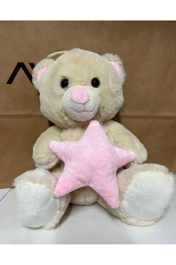 Halley Oyuncak Peluş Sevimli Uyku Arkadaşı Yıldızlı Ayıcık 26 Cm - Image 1