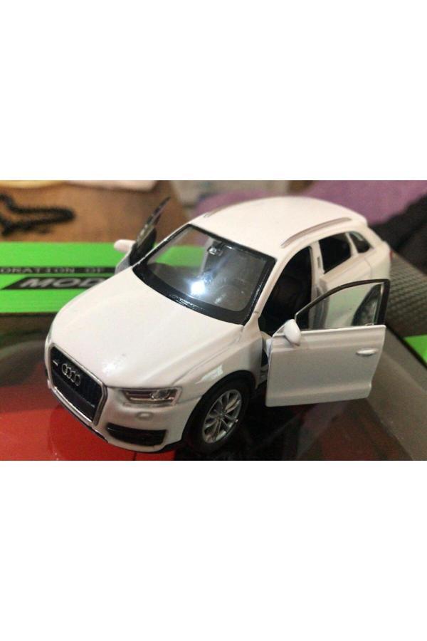 Welly Oyuncak Model Metal Araba 1/36 Çek Bırak Beyaz Audi Q3 Jeep - Image 1