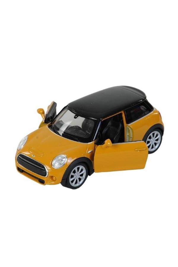 Welly Oyuncak Metal Model Araba 1/36 Çek Bırak Bal Rengi Mini Cooper - Image 1