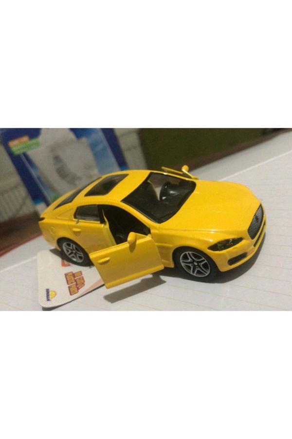 Sunman Oyuncak Metal Model Araba Açılır Kapı 1/36 Çek Bırak Sarı - Image 1