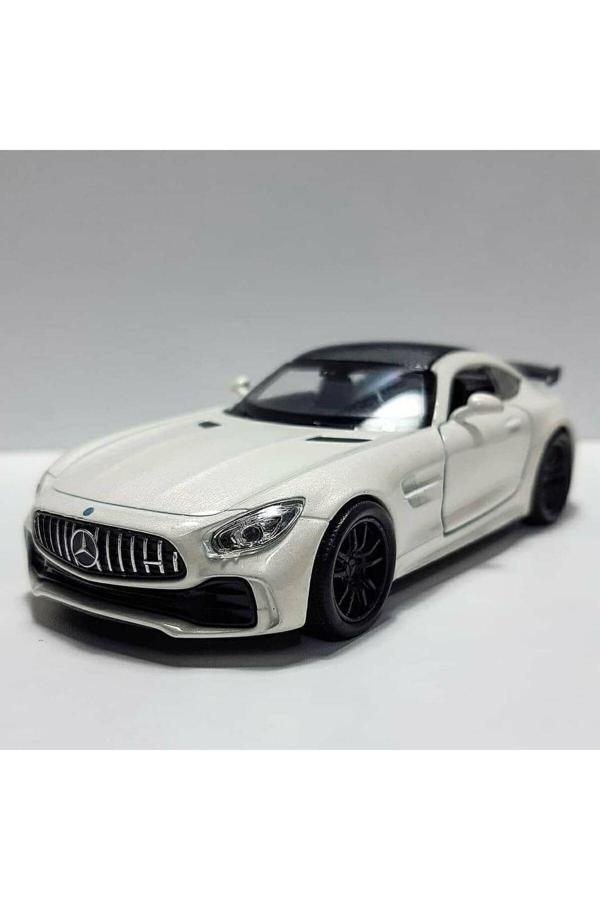 Welly 1.36 Ölçek Marka Lisanslı Mercedes Amg Gtr Beyaz Renk 12Cm Model Metal Araba - Image 1