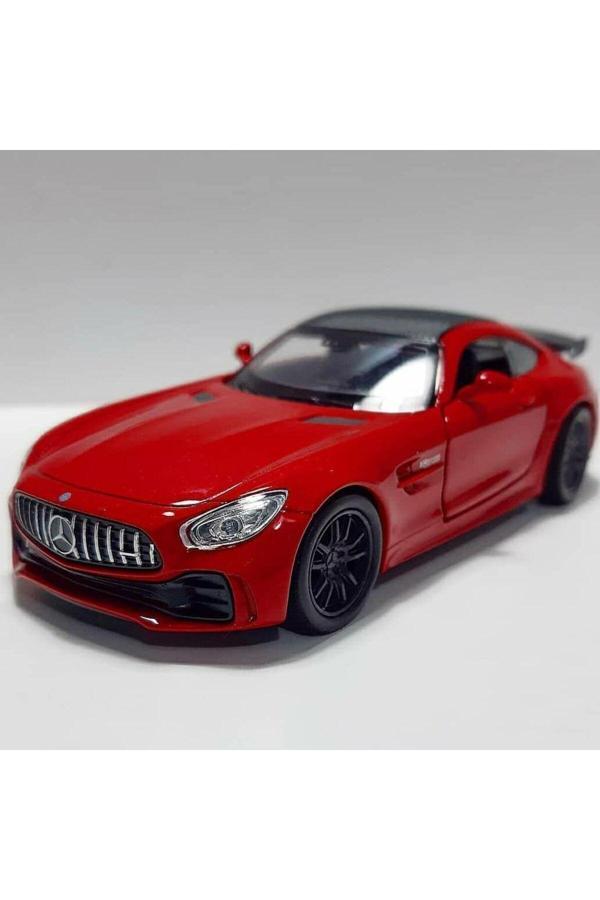 Welly 1.36 Ölçek Marka Lisanslı Mercedes Amg Gtr Kırmızı Renk 12 Cm Model Metal Araba - Image 1
