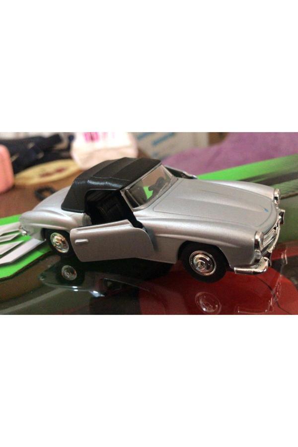 Welly Model Metal Araba 1/36 Çek Bırak 1955 Gri Mercedes Benz 190Sl - Image 1