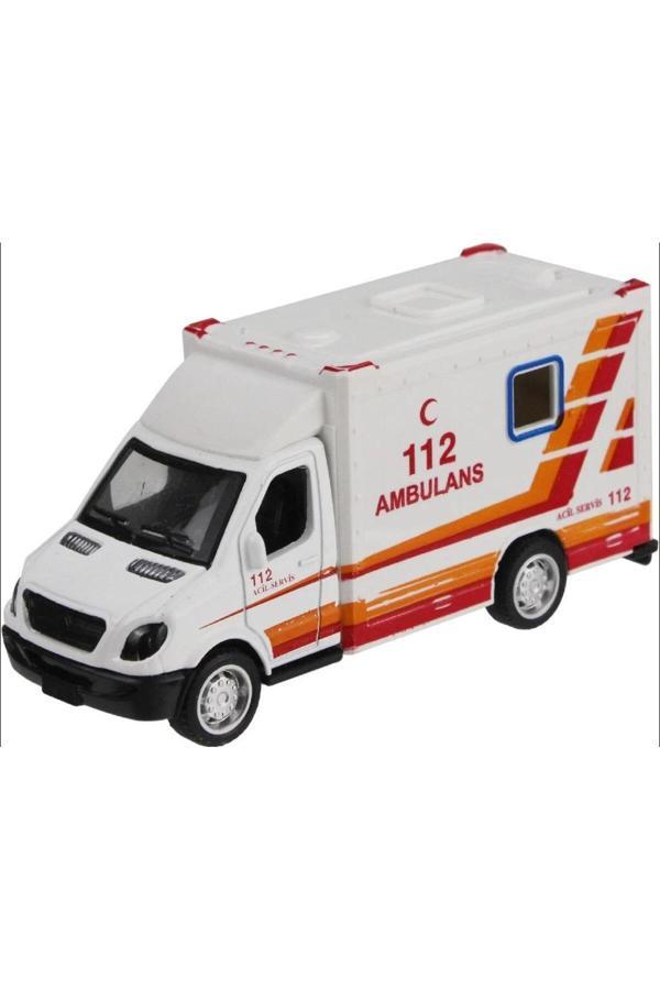 Asya Oyuncak Oyuncak Metal Çek Bırak Ambulans 10 Cm - Image 1