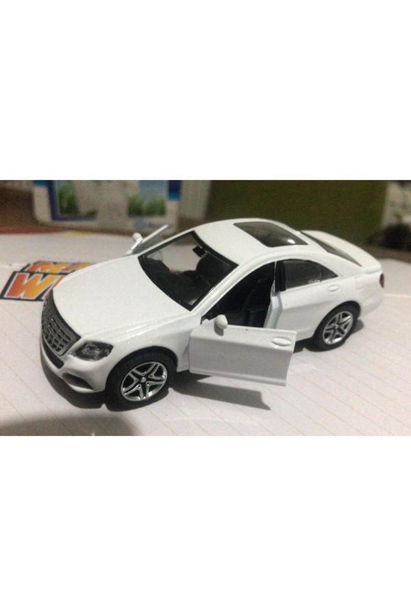 Sunman Oyuncak Metal Model Araba Açılır Kapı 1/36 Çek Bırak Beyaz - Image 1