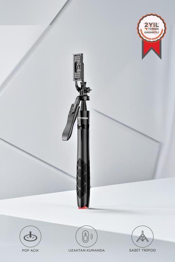 Torima L17 Telefon - Kamera Tutucu Çok Amaçlı 1.8m Tripod (Selfie Çubuğu + Tripod) - Image 1