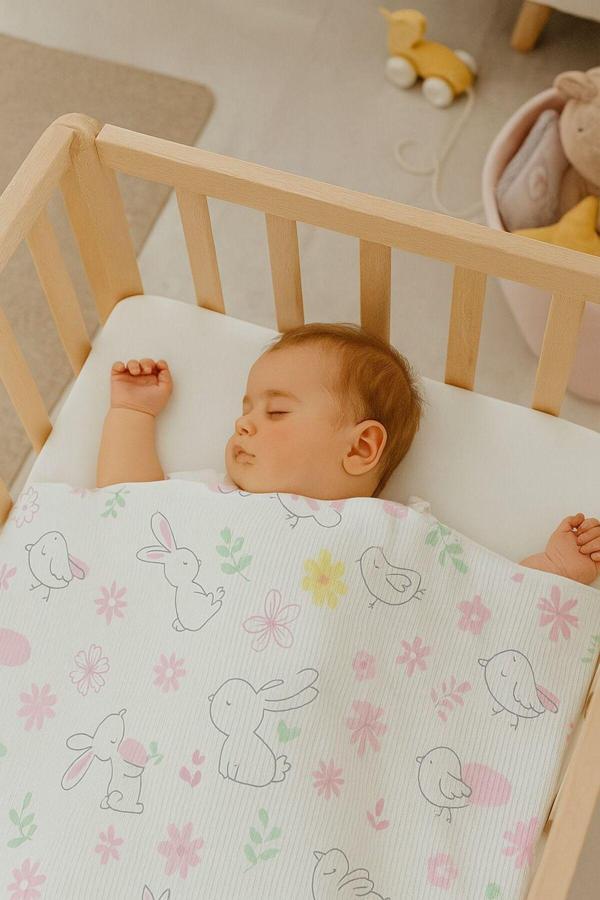 Milays Life Home Collection Penye Pamuklu Sevimli Hayvan Figürlü Bebek Battaniyesi - Image 1