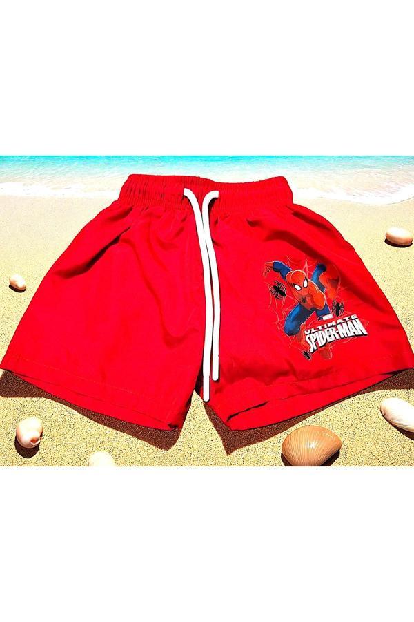 Milays Life Home Collection Milays Kids Örümcekadam Erkek Çocuk Bağcıklı Ağ Fileli Deniz Şortu - Image 1