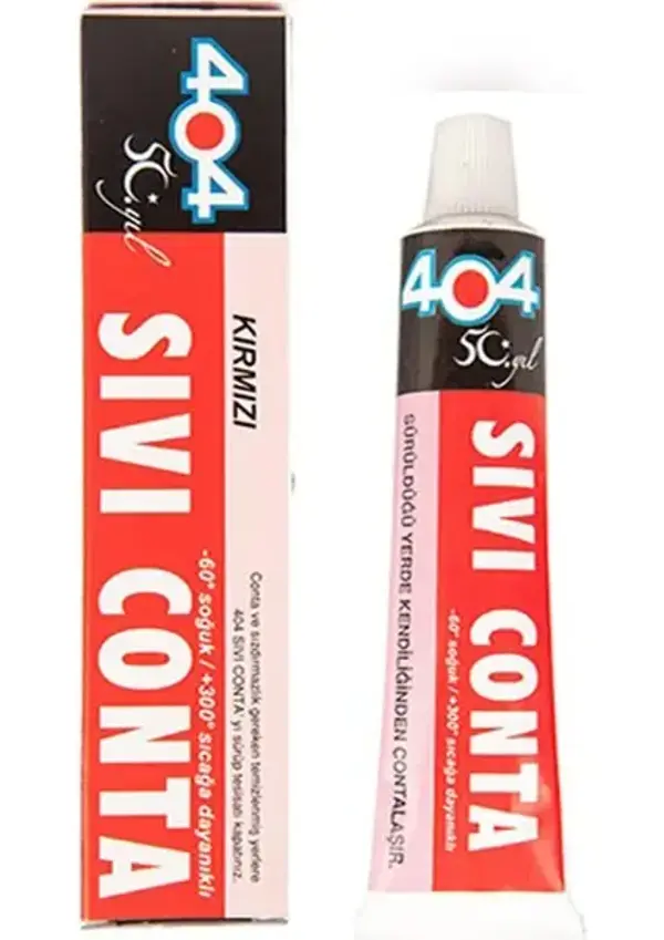404 Kimya 404 Sıvı Conta Kırmızı Yüksek Isıya Dayanıklı 45Gr.-2 Adet - Image 1