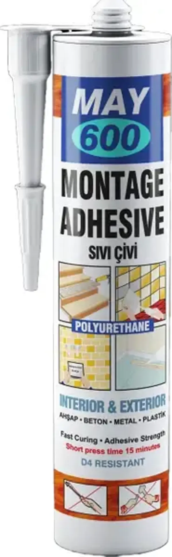 May May600 Pu Sıvı Çivi Şeffaf 300Ml - Image 1
