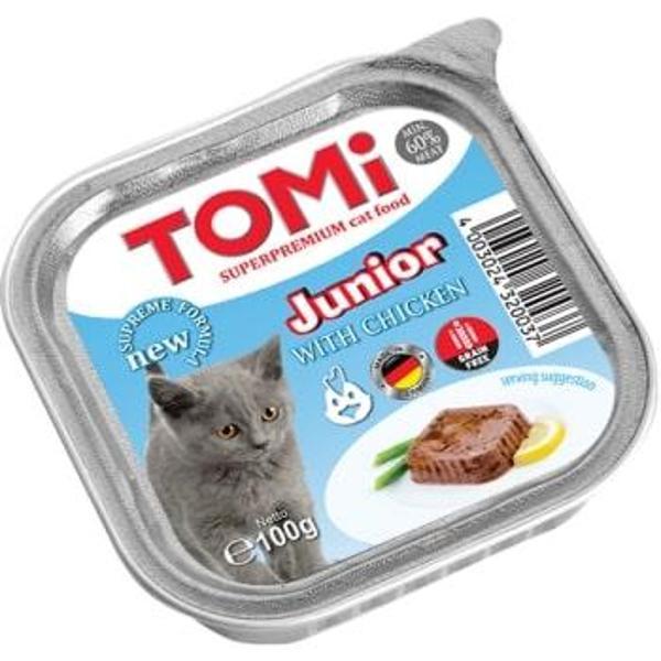 Tomi Yavru Kedi Kümes Hayvanlı Alüminyum Yaş Mama 100gr (pate) - Image 1