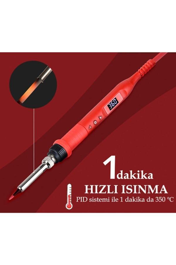 Tussle JCD 908U 80 Watt Dijital Göstergeli Ayarlı Kalem Havya Anında Isınma 80w - Image 1