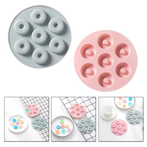 Silikon Mini Donut Çikolata Ve Jelibon Kalıbı 7 Li - Image 1