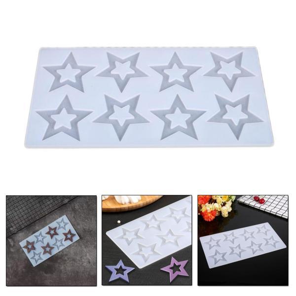 Silikon İçi Boş Yıldız Çikolata ve Şeker Kalıbı 8 Li - Image 1