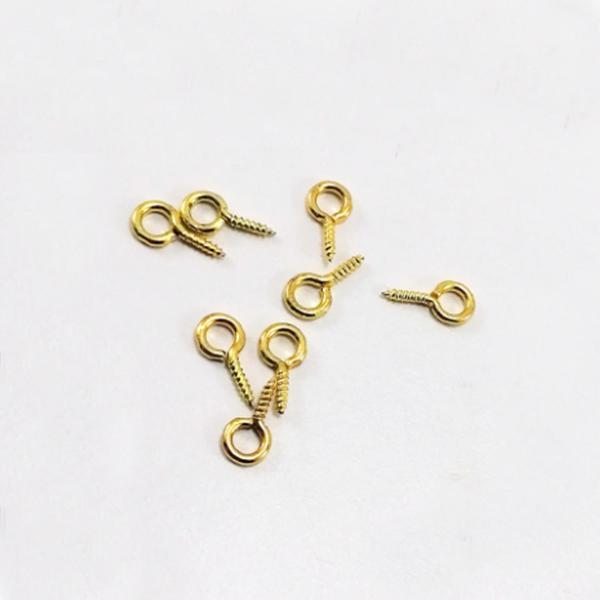 Metal Takı Ve Obje Halkası Vidalı  1 CM  (1000 Adet)  Altın - Image 1