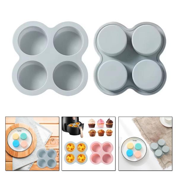 Silikon Derin Yuvarlak Çikolata Ve Kek Pişirme Kalıbı 4 Lü - Image 1