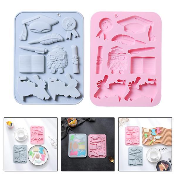 Silikon Mezuniyet Temalı Çikolata Ve Jelibon Kalıbı 9 Lu - Image 1