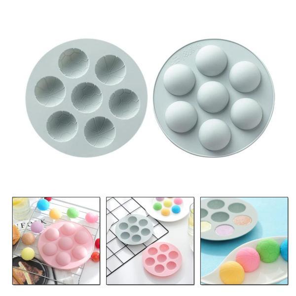 Silikon Spor Temalı Basketbol ve Futbol Topu Çikolata Ve Jelibon Kalıbı 7 Li - Image 1