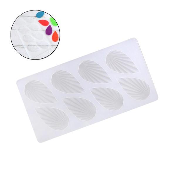 Silikon Fırfırlı Yaprak Şeklinde Çikolata ve Şeker Kalıbı 8 Li - Image 1