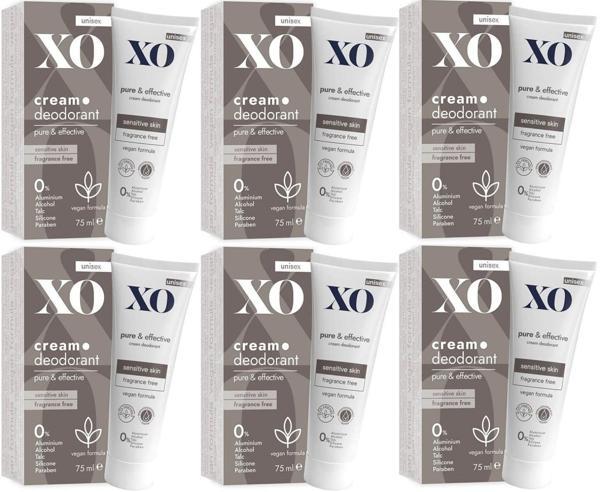 XO Krem Deodorant 75ML Unisex Pure & Effective Kokusuz (6 Lı Set) - Image 1