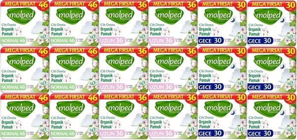 Molped Pure&Soft Hijyenik Ped Avantaj PK Normal 276 + Uzun 216 + Gece 180 Toplam : 672 Adet - Image 1