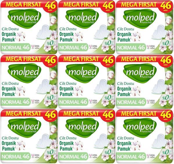 Molped Pure&Soft Hijyenik Ped Normal 414 (9PK*46) Adet Mega Pk - Image 1