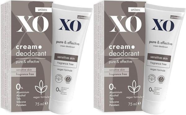 XO Krem Deodorant 75ML Unisex Pure & Effective Kokusuz (2 Li Set) - Image 1