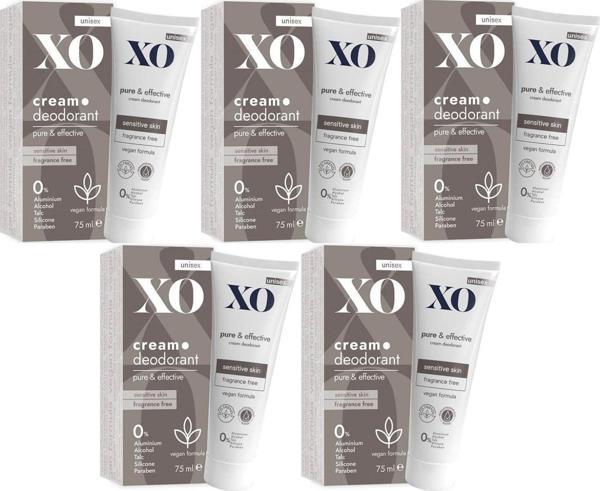 XO Krem Deodorant 75ML Unisex Pure & Effective Kokusuz (5 Li Set) - Image 1