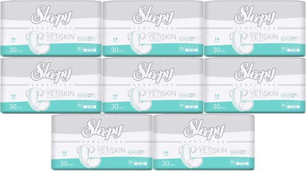 Sleepy Yetişkin Hasta Bezi Bel Bantlı XL - Extra Large - Ekstra Large 240 Adet (8PK*30) - Image 1