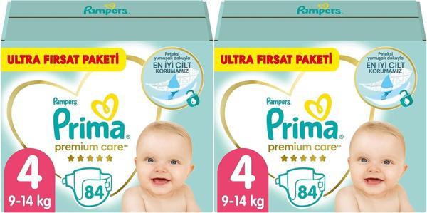 Prima Premium Care Bebek Bezi Beden:4 (9-14) Maxi 168 Adet Mega Fırsat Pk - Image 1